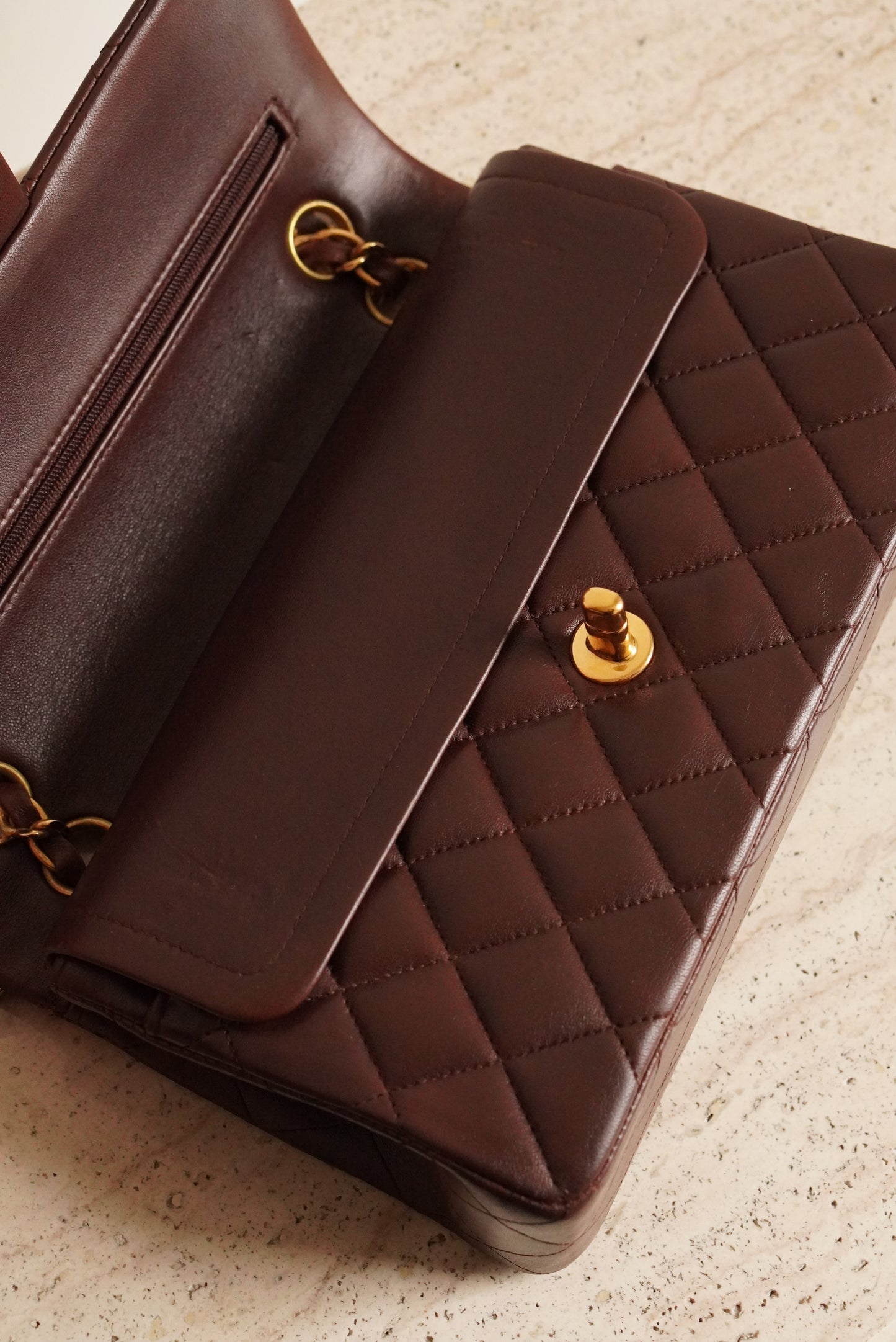 CHANEL CLASSIC SMALL DOUBLE FLAP | BROWN