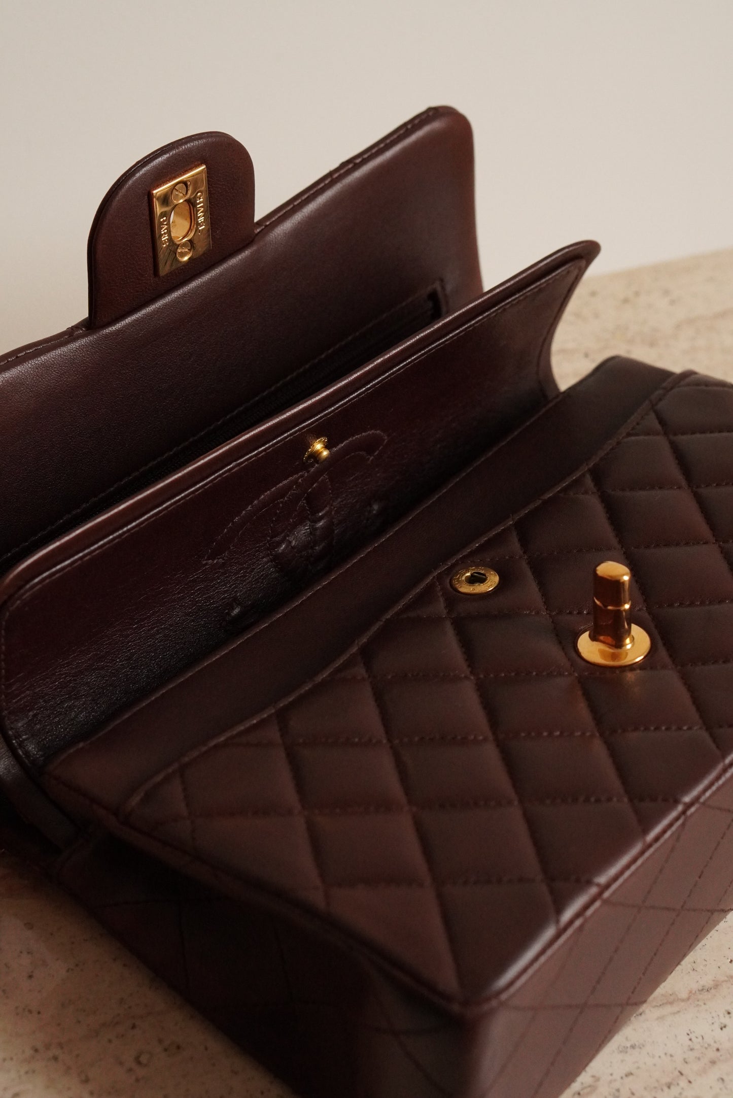 CHANEL CLASSIC SMALL DOUBLE FLAP | BROWN