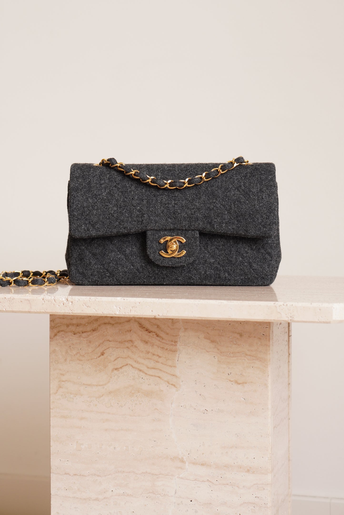 CHANEL CLASSIC SMALL DOUBLE FLAP | GREY