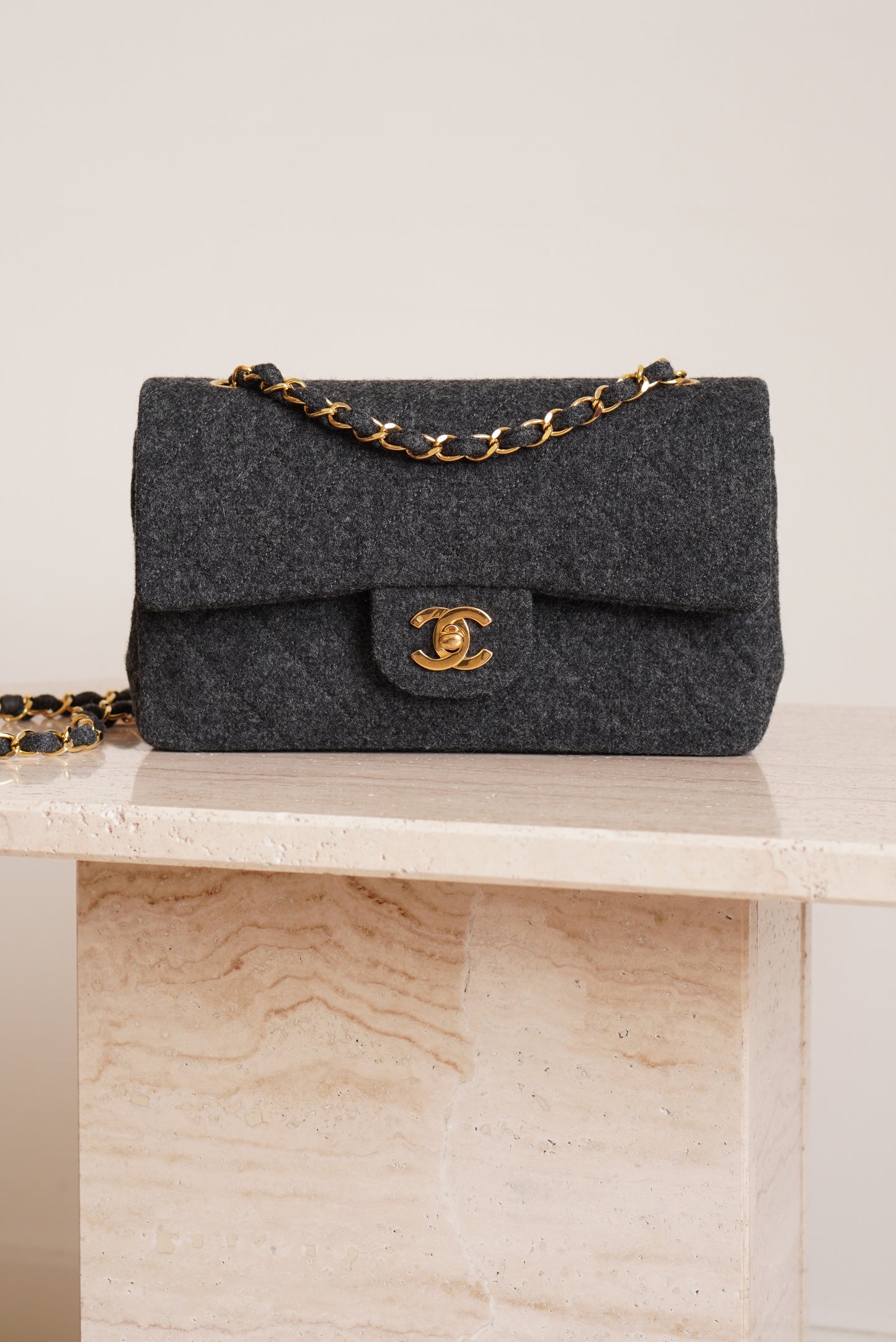 CHANEL CLASSIC SMALL DOUBLE FLAP | GREY