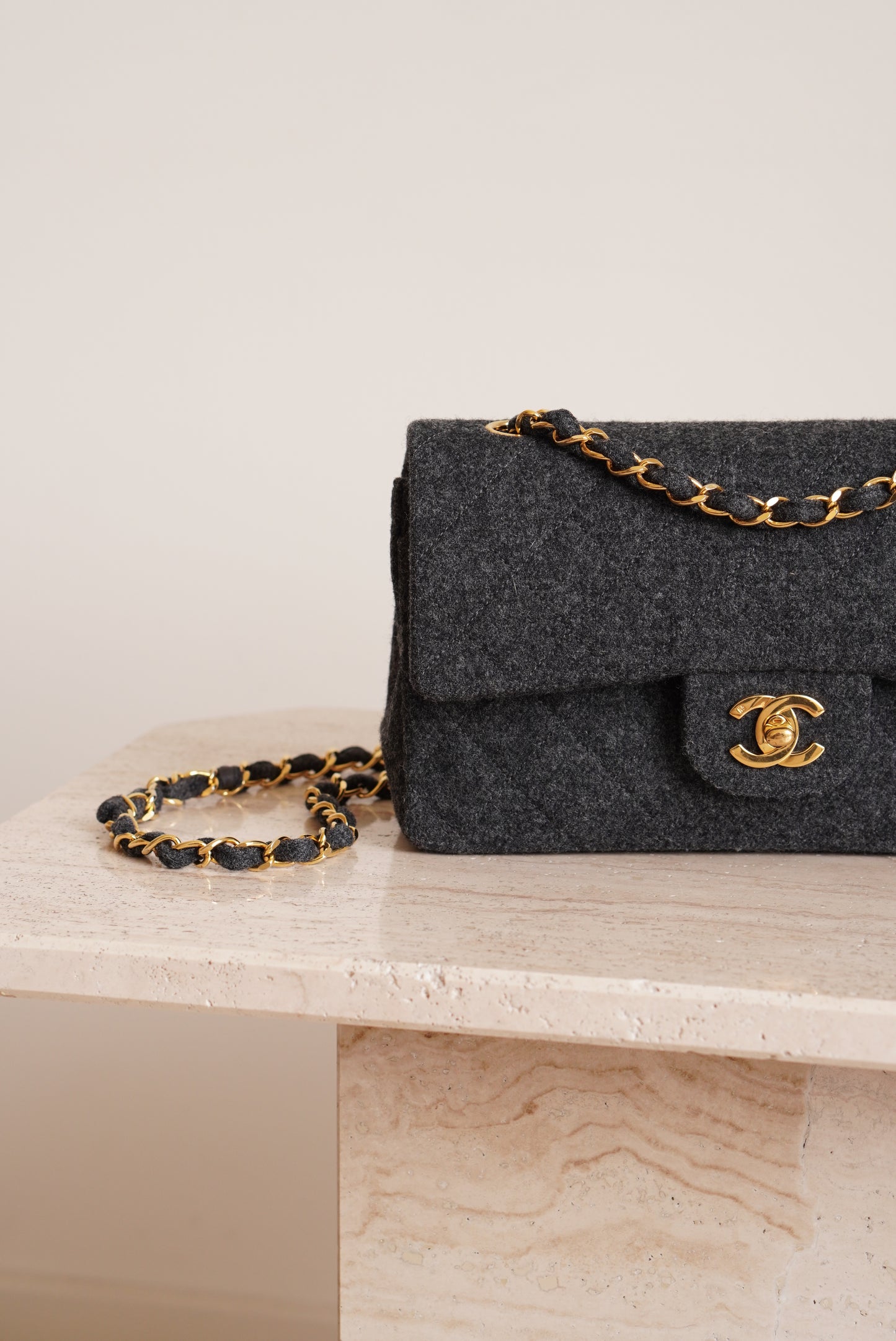 CHANEL CLASSIC SMALL DOUBLE FLAP | GREY