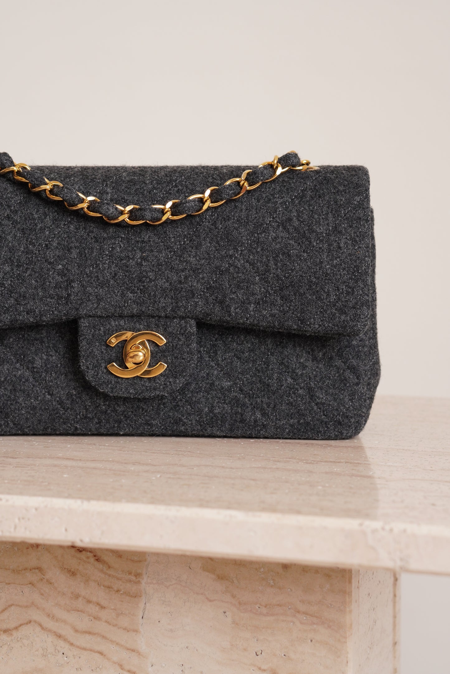CHANEL CLASSIC SMALL DOUBLE FLAP | GREY