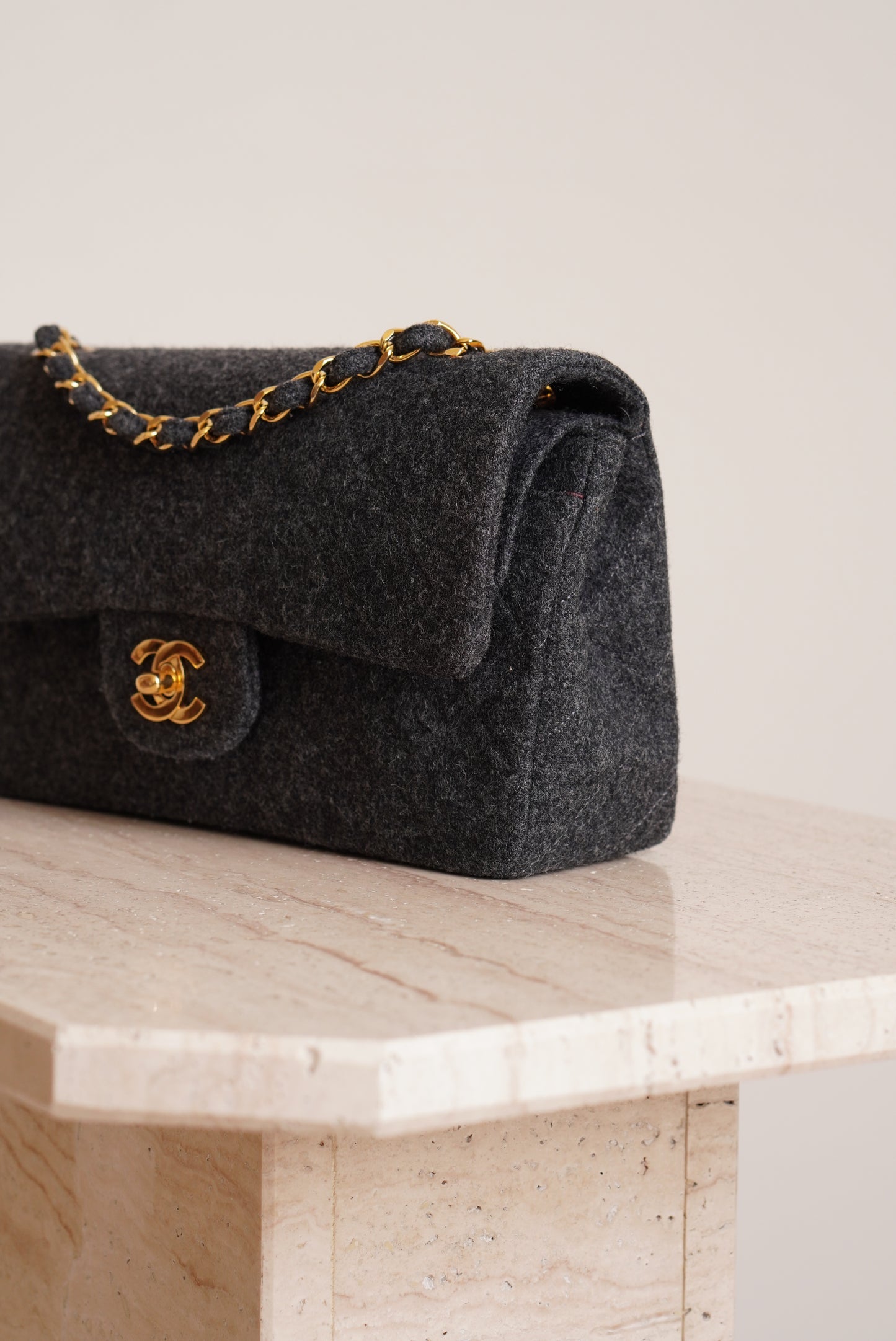 CHANEL CLASSIC SMALL DOUBLE FLAP | GREY