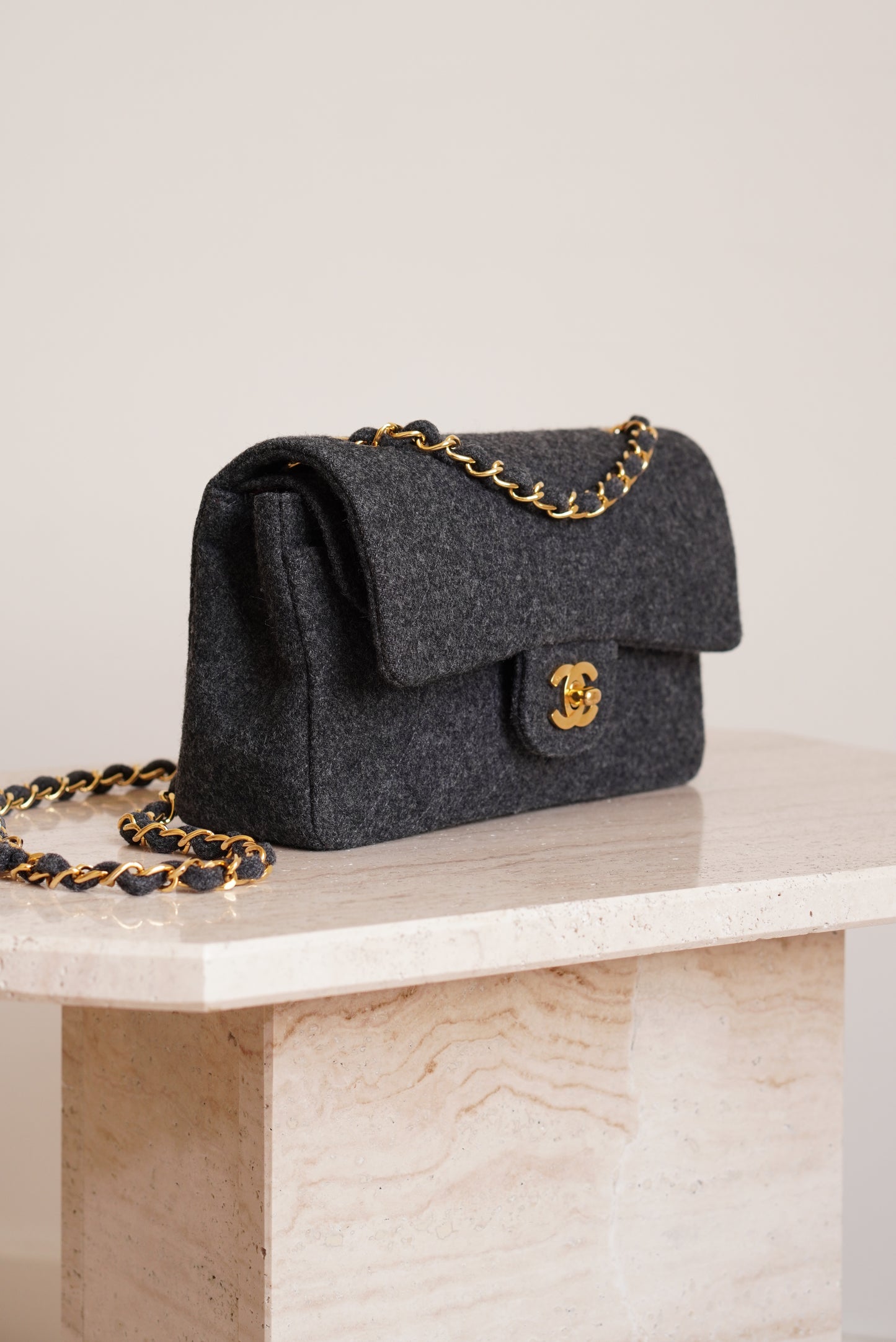 CHANEL CLASSIC SMALL DOUBLE FLAP | GREY