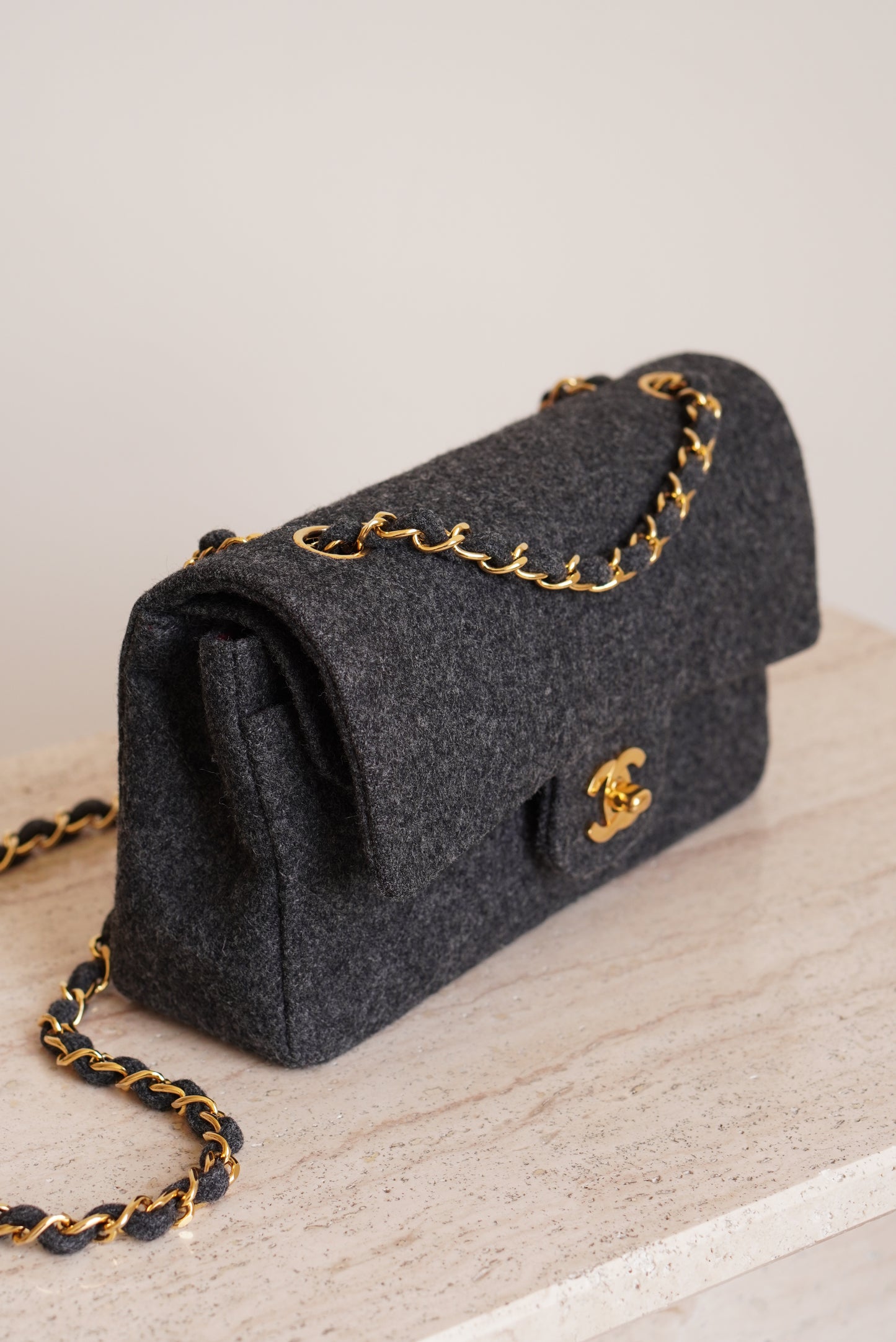 CHANEL CLASSIC SMALL DOUBLE FLAP | GREY