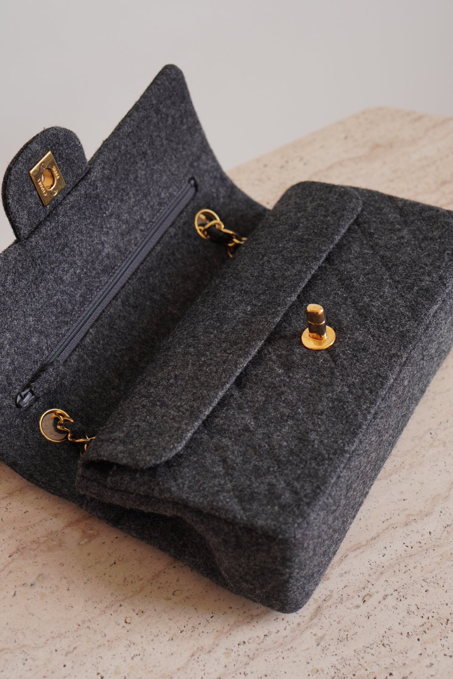 CHANEL CLASSIC SMALL DOUBLE FLAP | GREY