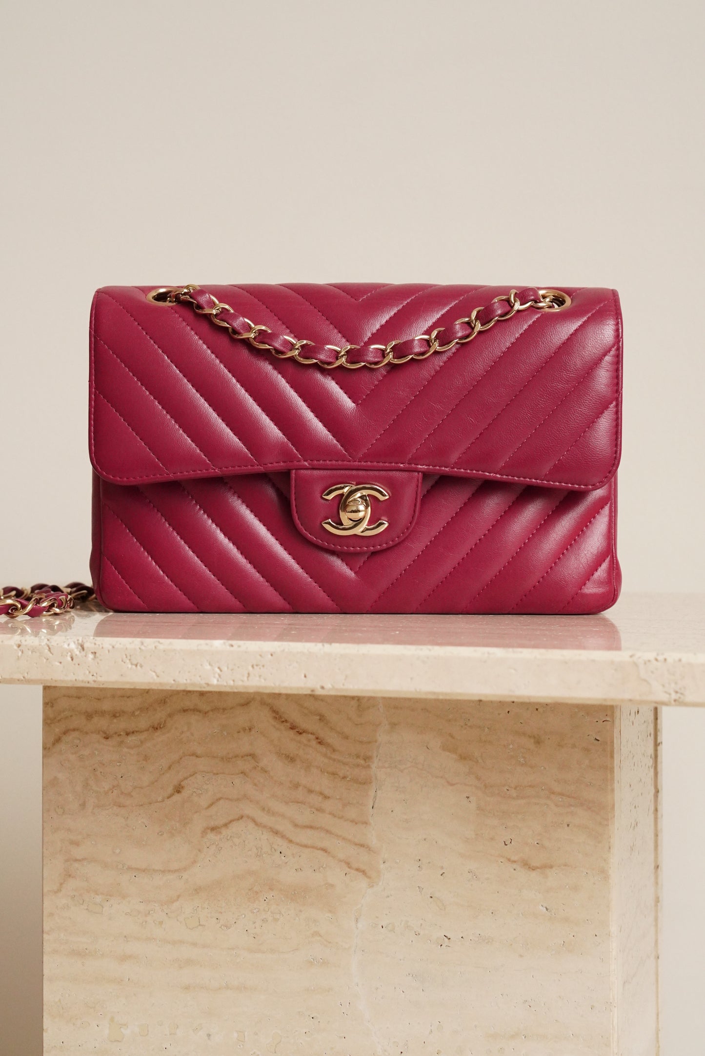 CHANEL CLASSIC SMALL DOUBLE FLAP | PINK