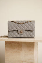 CHANEL CLASSIC 22B SMALL DOUBLE FLAP | GREY
