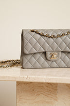 CHANEL CLASSIC 22B SMALL DOUBLE FLAP | GREY