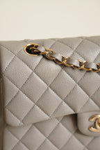 CHANEL CLASSIC 22B SMALL DOUBLE FLAP | GREY