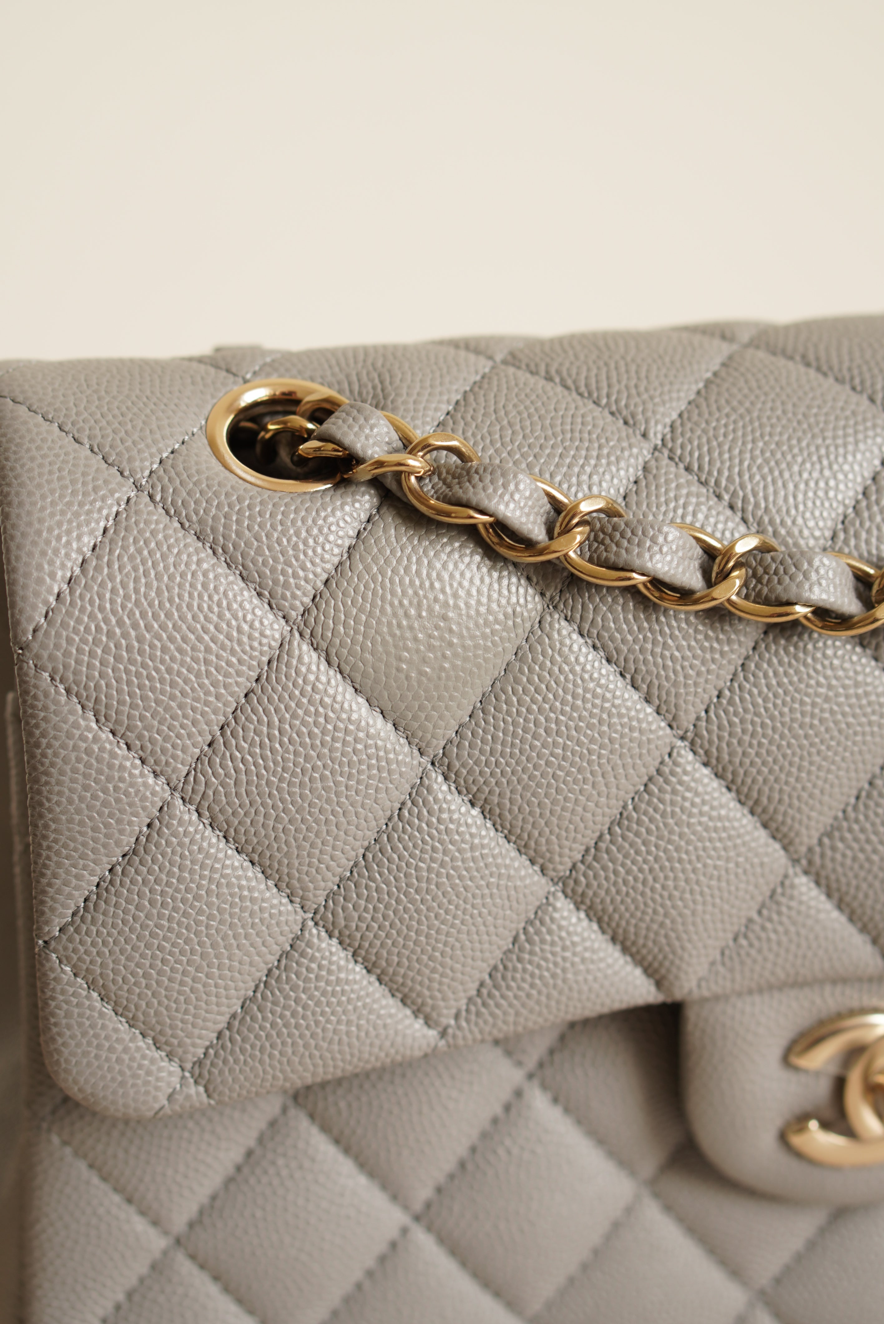 CHANEL CLASSIC 22B SMALL DOUBLE FLAP | GREY