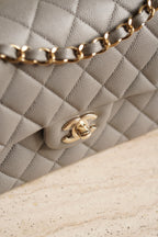 CHANEL CLASSIC 22B SMALL DOUBLE FLAP | GREY