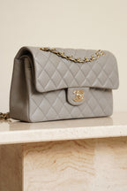 CHANEL CLASSIC 22B SMALL DOUBLE FLAP | GREY