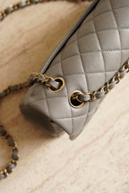 CHANEL CLASSIC 22B SMALL DOUBLE FLAP | GREY