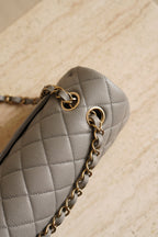 CHANEL CLASSIC 22B SMALL DOUBLE FLAP | GREY