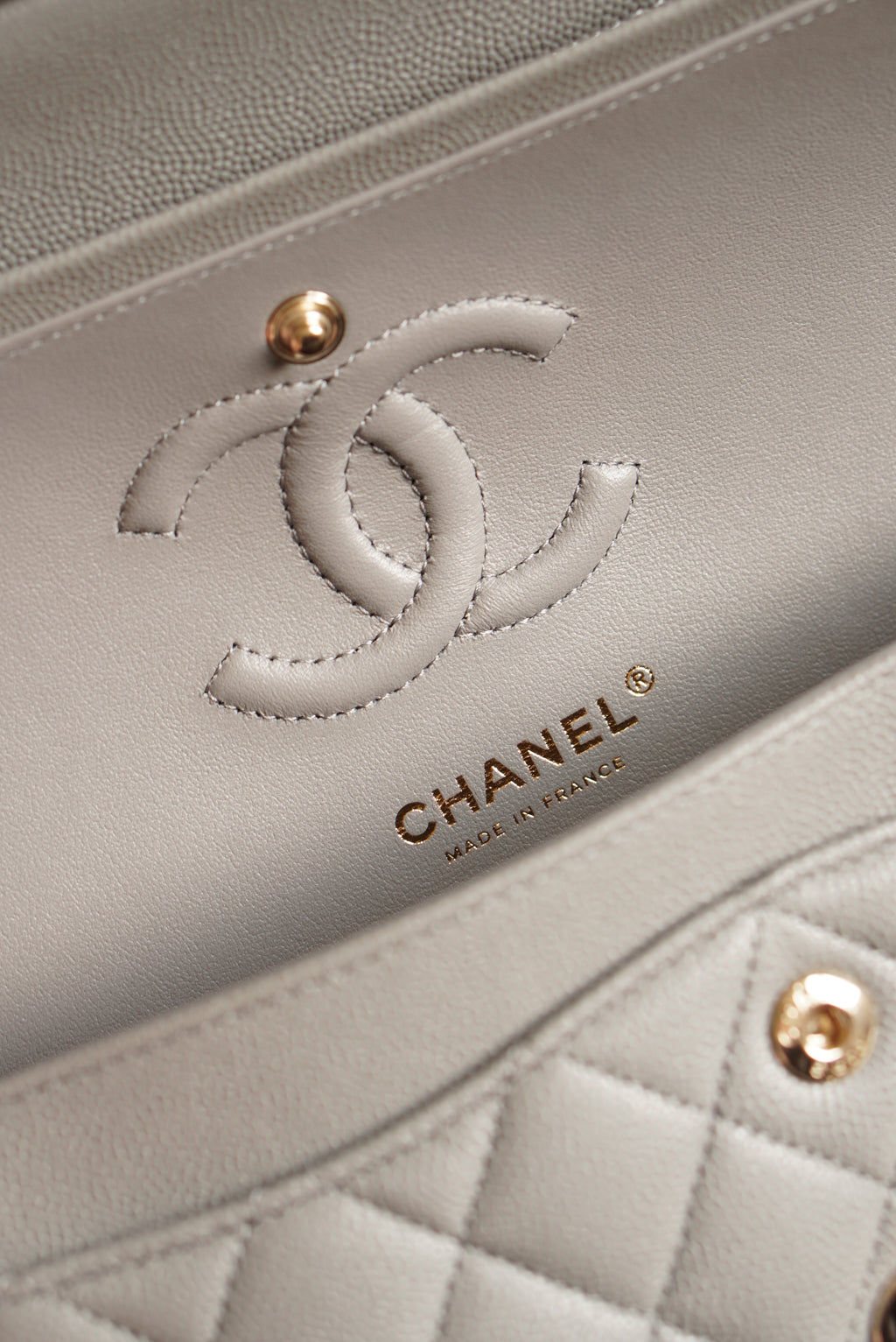 CHANEL CLASSIC 22B SMALL DOUBLE FLAP | GREY