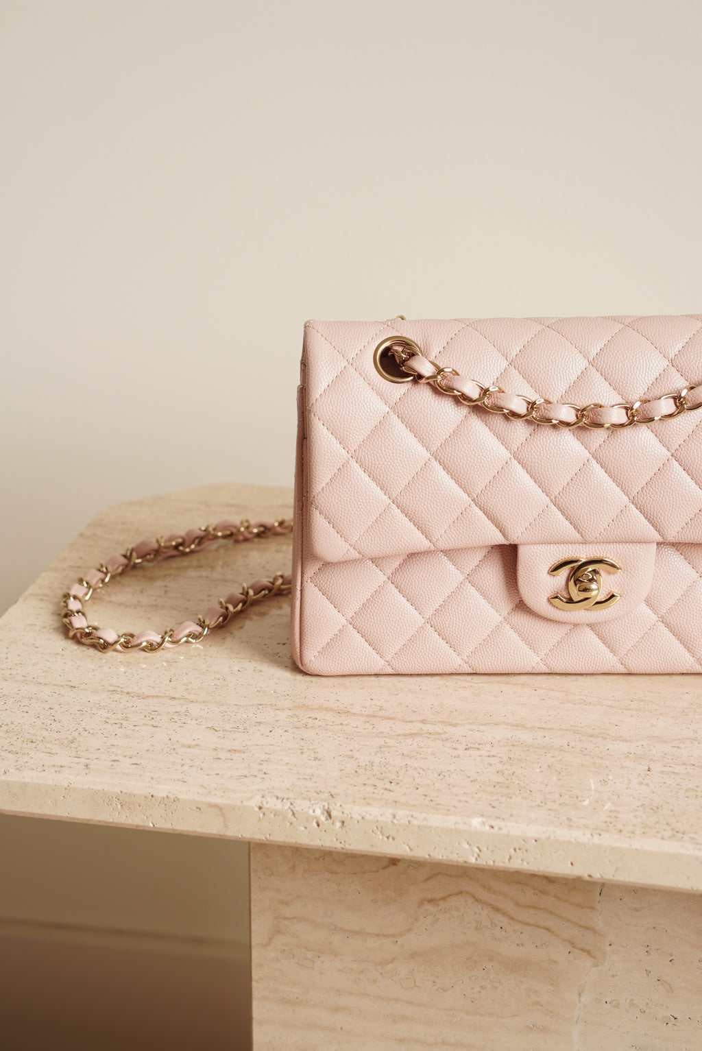 CHANEL CLASSIC SMALL DOUBLE FLAP | LIGHT PINK