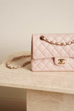 CHANEL CLASSIC SMALL DOUBLE FLAP | LIGHT PINK