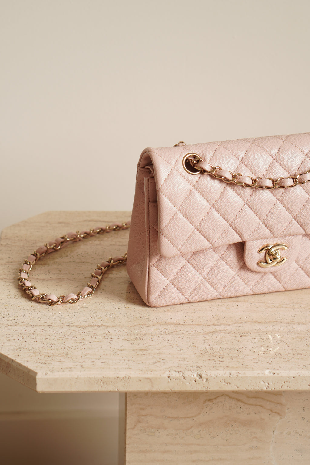 CHANEL CLASSIC SMALL DOUBLE FLAP | LIGHT PINK