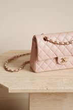 CHANEL CLASSIC SMALL DOUBLE FLAP | LIGHT PINK