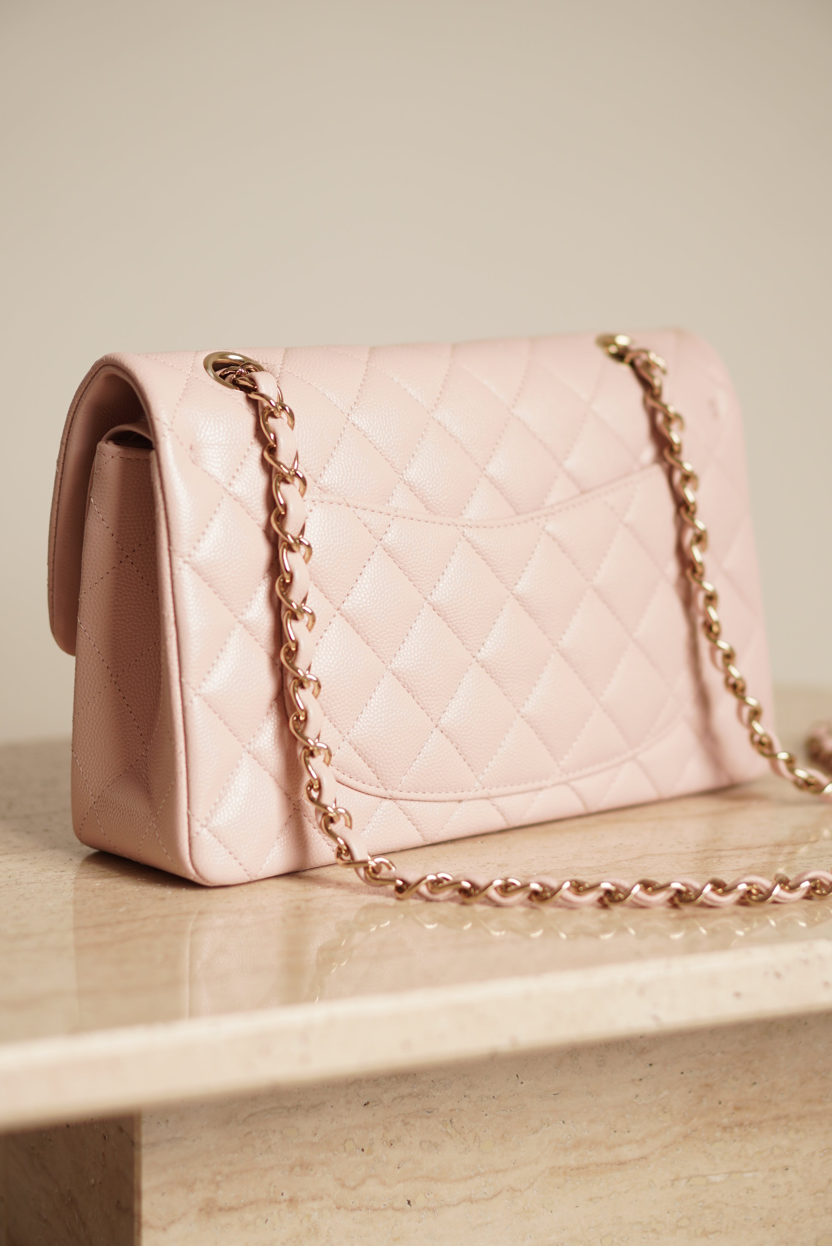 CHANEL CLASSIC SMALL DOUBLE FLAP | LIGHT PINK