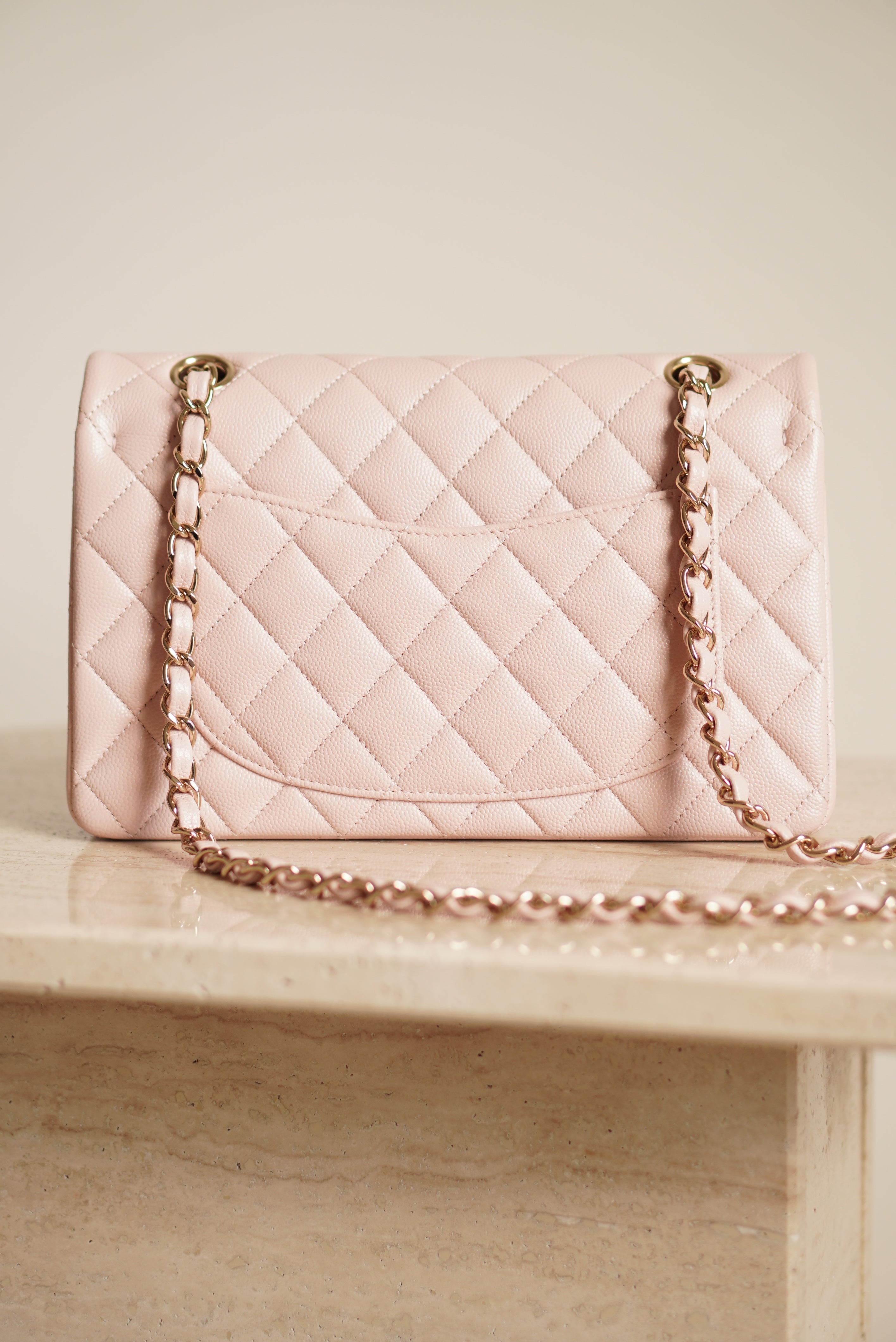 CHANEL CLASSIC SMALL DOUBLE FLAP | LIGHT PINK