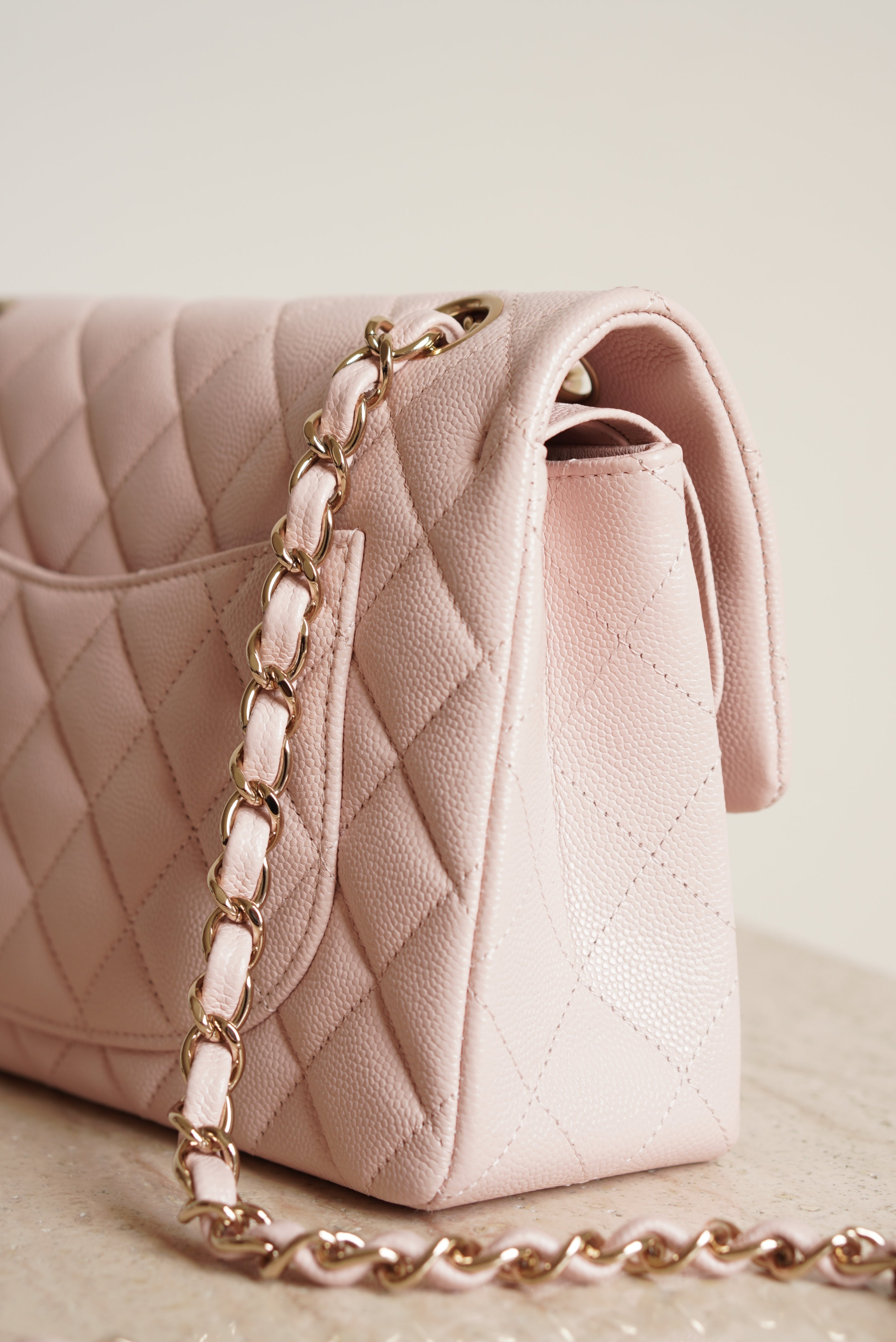 CHANEL CLASSIC SMALL DOUBLE FLAP | LIGHT PINK