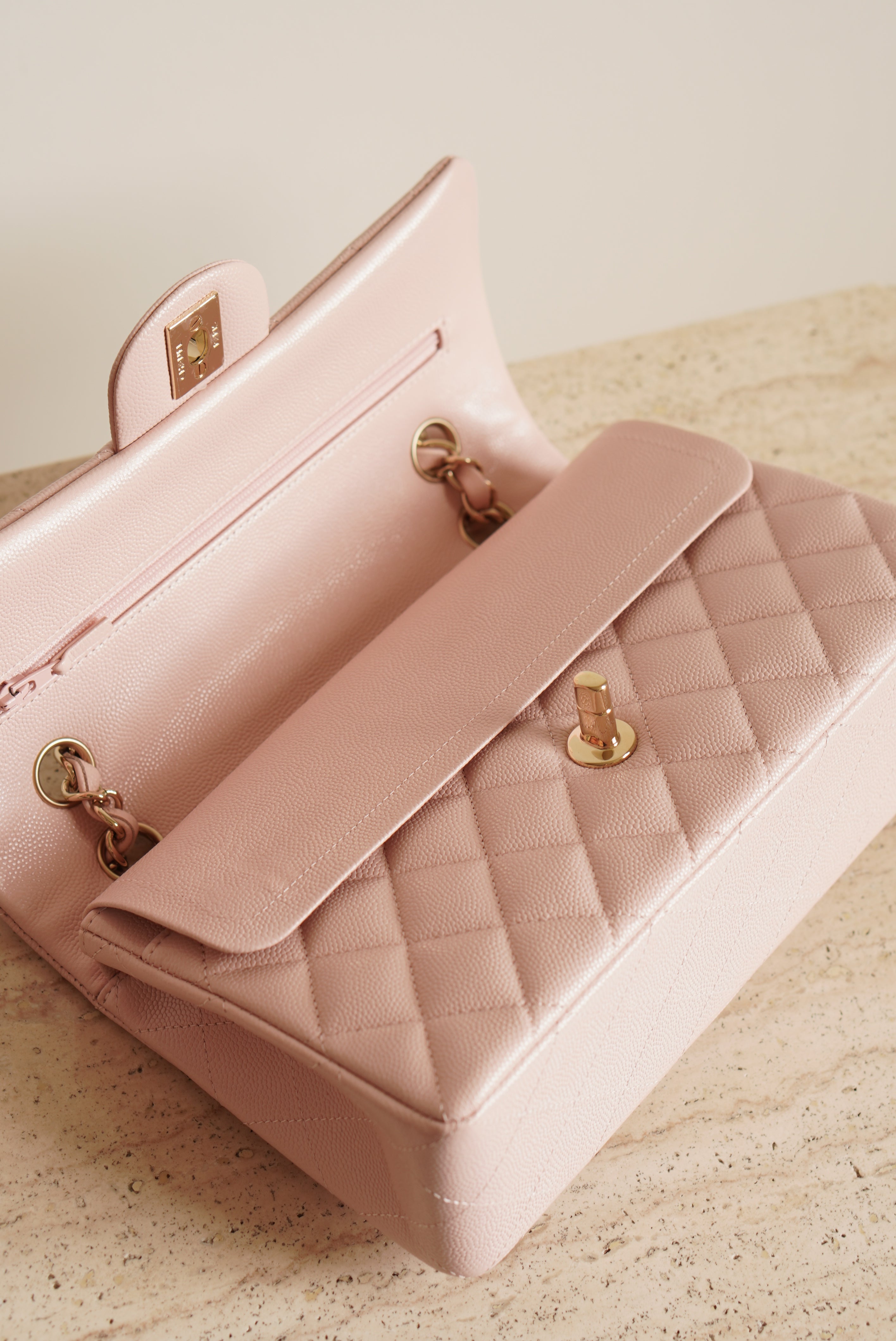CHANEL CLASSIC SMALL DOUBLE FLAP | LIGHT PINK