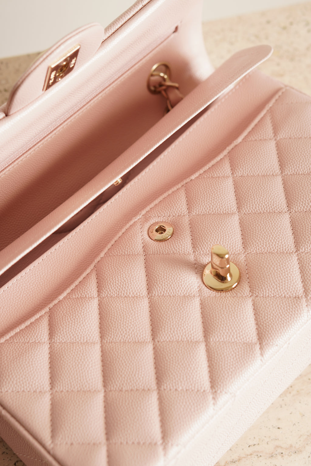 CHANEL CLASSIC SMALL DOUBLE FLAP | LIGHT PINK