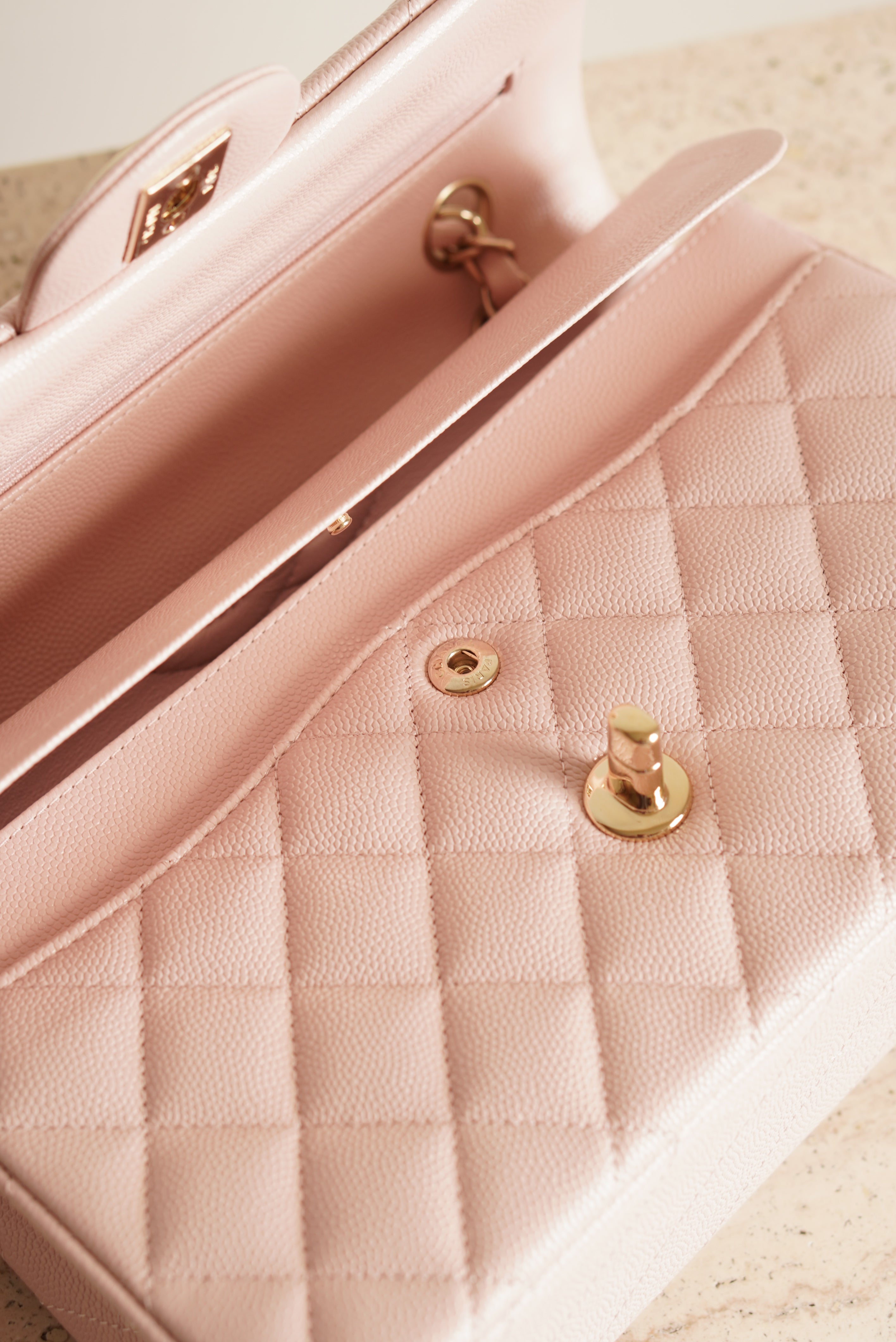 CHANEL CLASSIC SMALL DOUBLE FLAP | LIGHT PINK