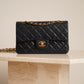 CHANEL CLASSIC SMALL DOUBLE FLAP | NAVY BLUE
