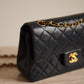 CHANEL CLASSIC SMALL DOUBLE FLAP | NAVY BLUE