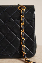 CHANEL CLASSIC SMALL DOUBLE FLAP | NAVY BLUE