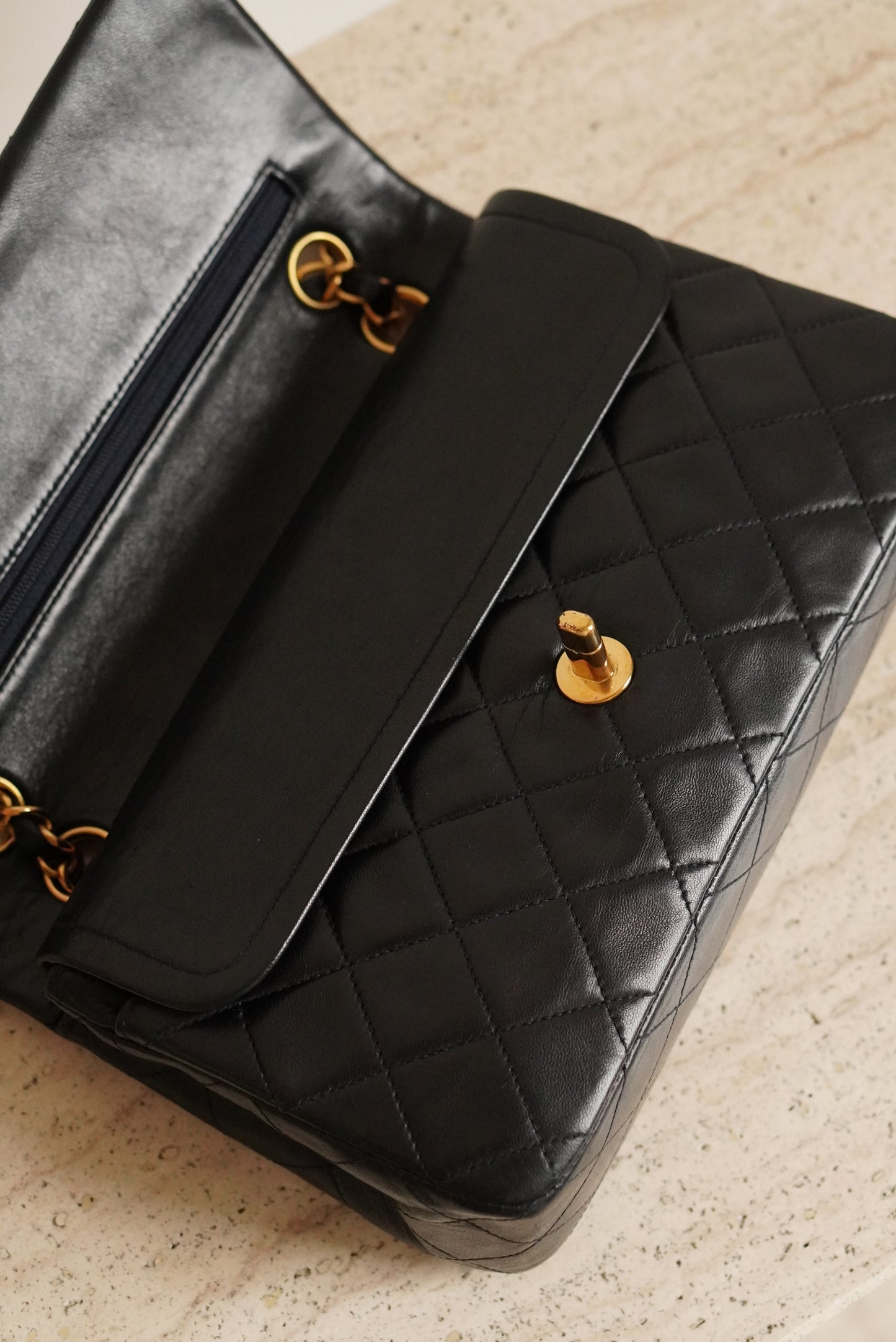 CHANEL CLASSIC SMALL DOUBLE FLAP | NAVY