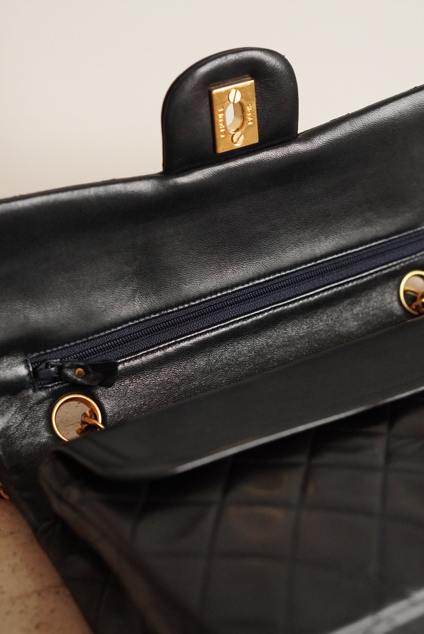 CHANEL CLASSIC SMALL DOUBLE FLAP | NAVY