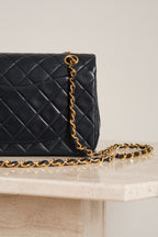 CHANEL CLASSIC SMALL DOUBLE FLAP | NAVY BLUE
