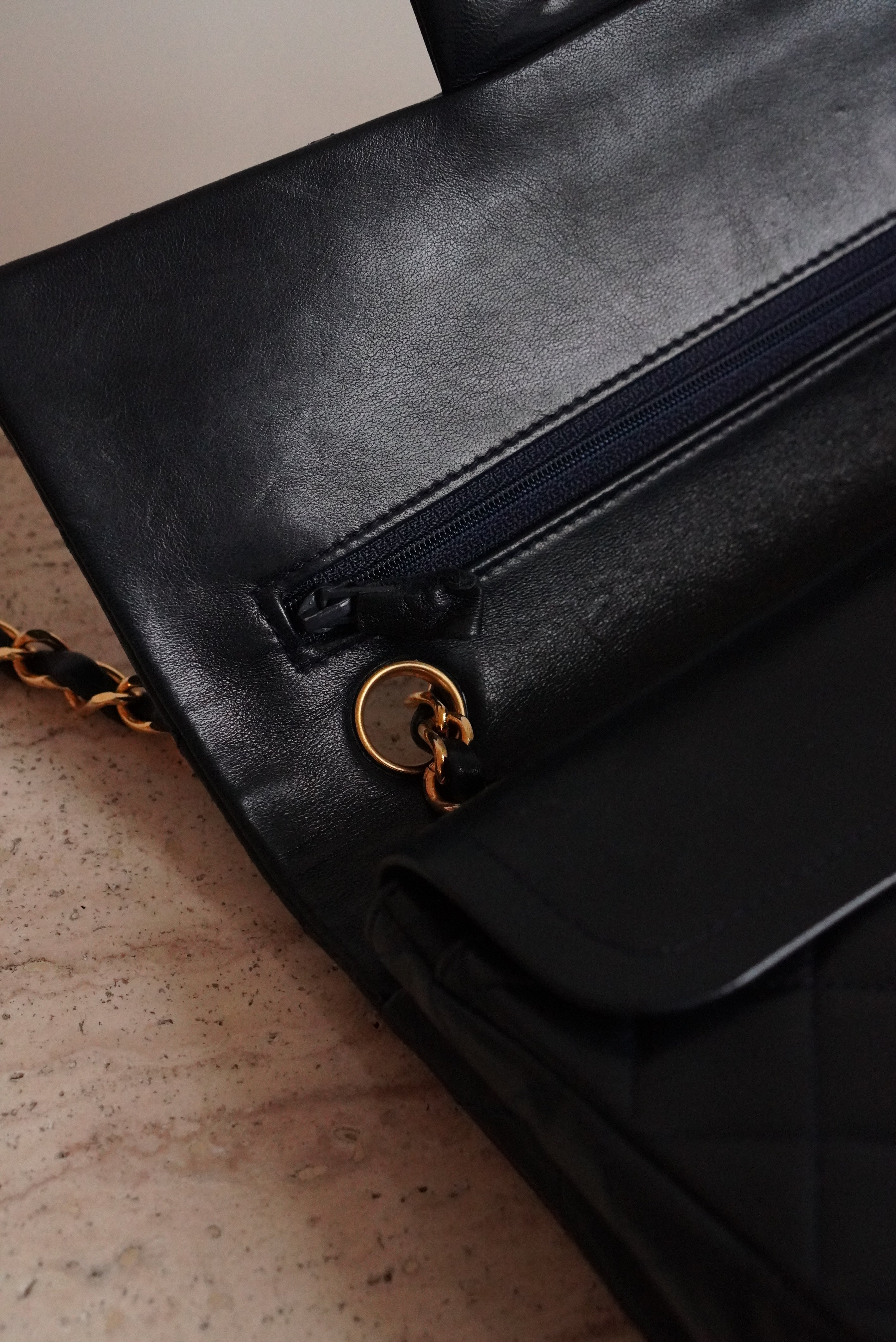 CHANEL CLASSIC SMALL DOUBLE FLAP | NAVY BLUE