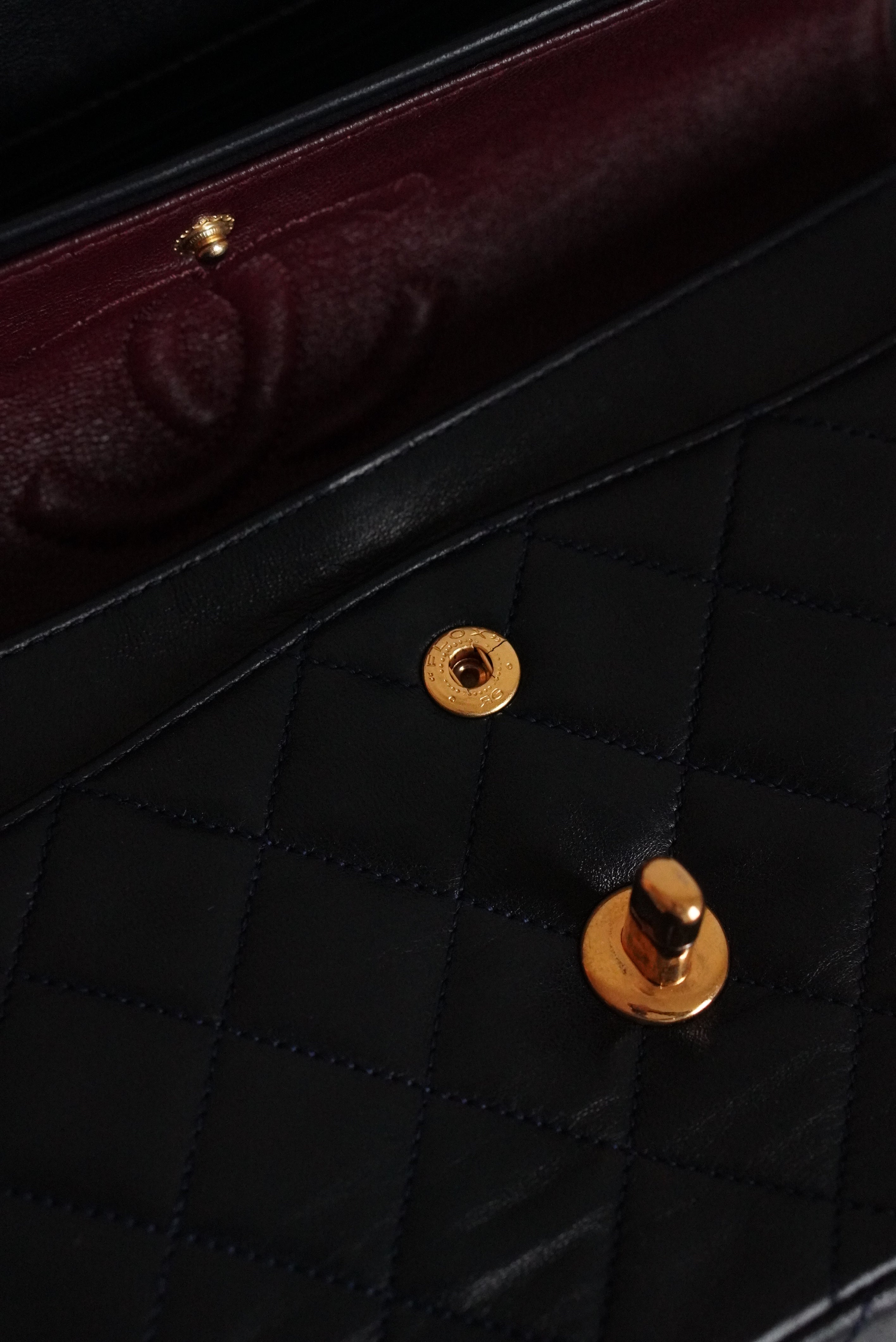 CHANEL CLASSIC SMALL DOUBLE FLAP | NAVY BLUE