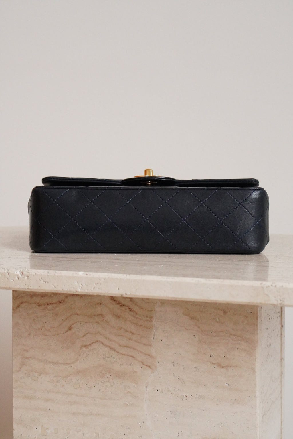 CHANEL CLASSIC SMALL DOUBLE FLAP | NAVY BLUE