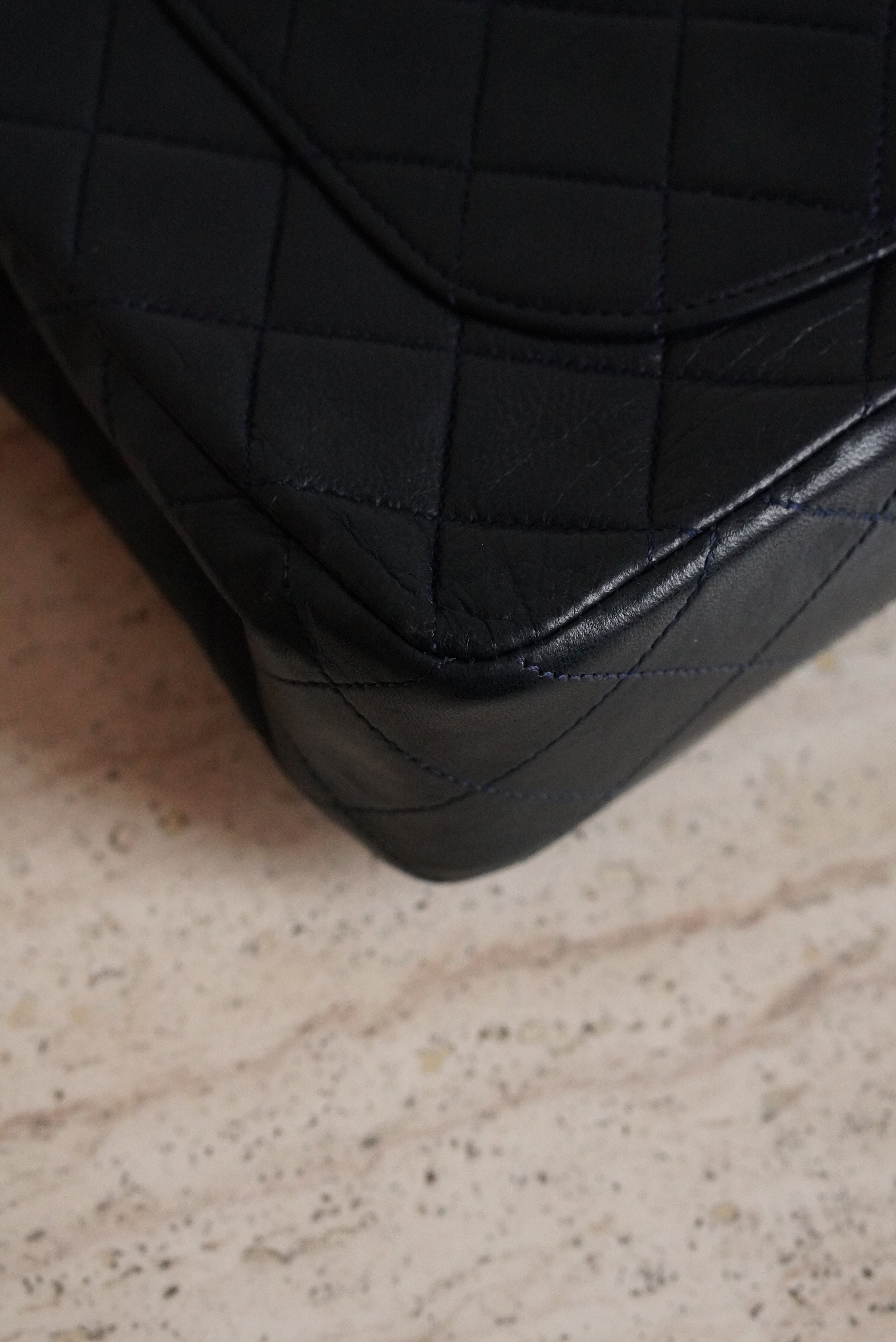 CHANEL CLASSIC SMALL DOUBLE FLAP | NAVY BLUE