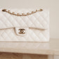 CHANEL CLASSIC SMALL DOUBLE FLAP | WHITE