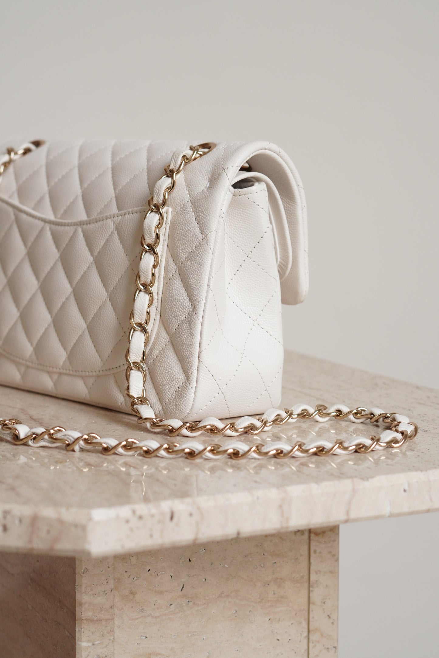 CHANEL CLASSIC SMALL DOUBLE FLAP | WHITE