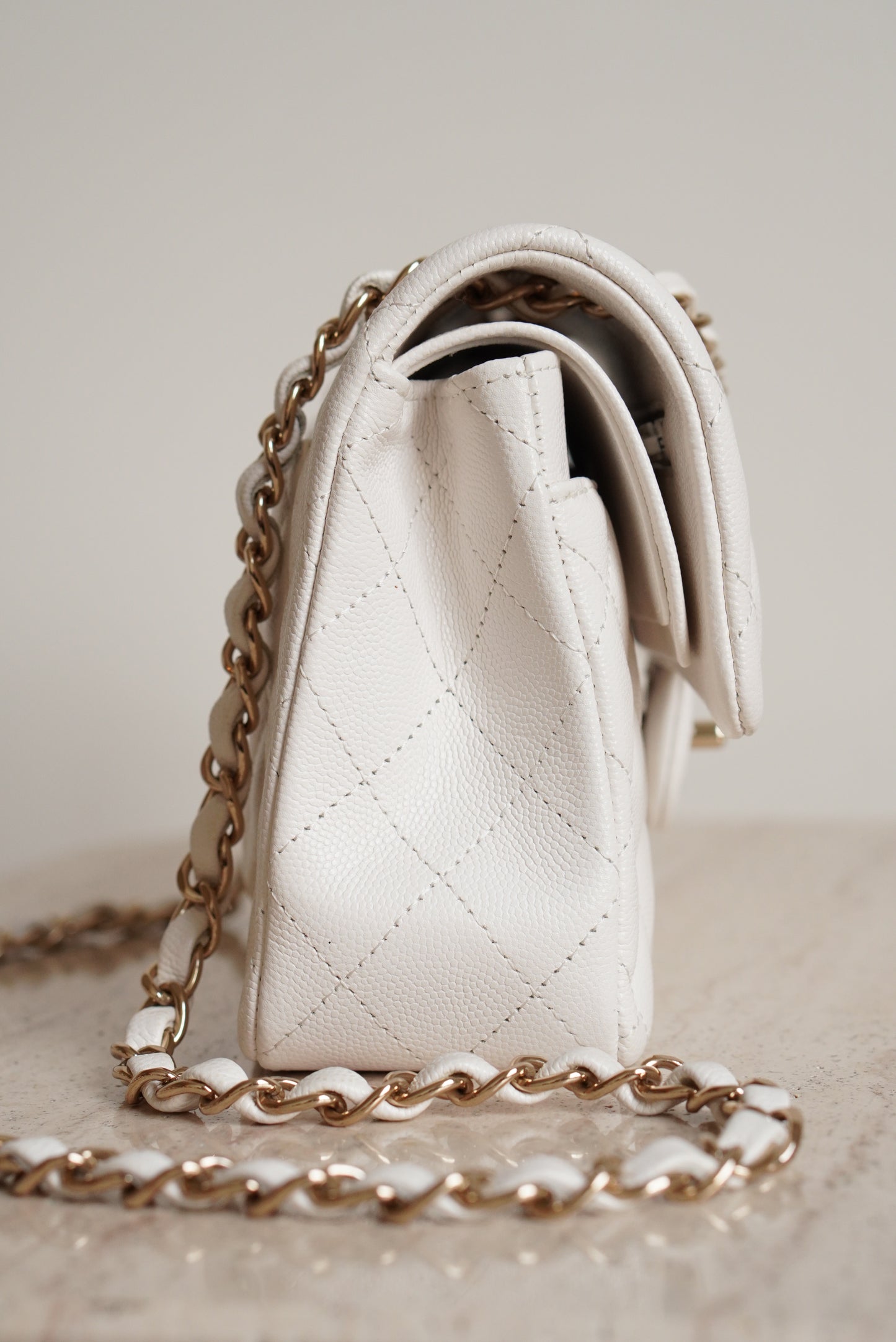 CHANEL CLASSIC SMALL DOUBLE FLAP | WHITE