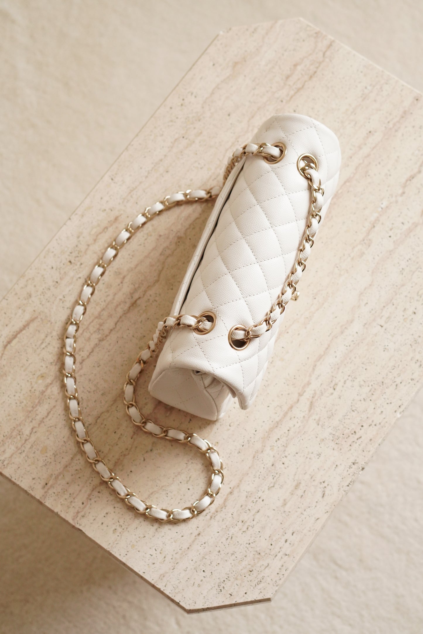 CHANEL CLASSIC SMALL DOUBLE FLAP | WHITE