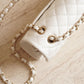 CHANEL CLASSIC SMALL DOUBLE FLAP | WHITE