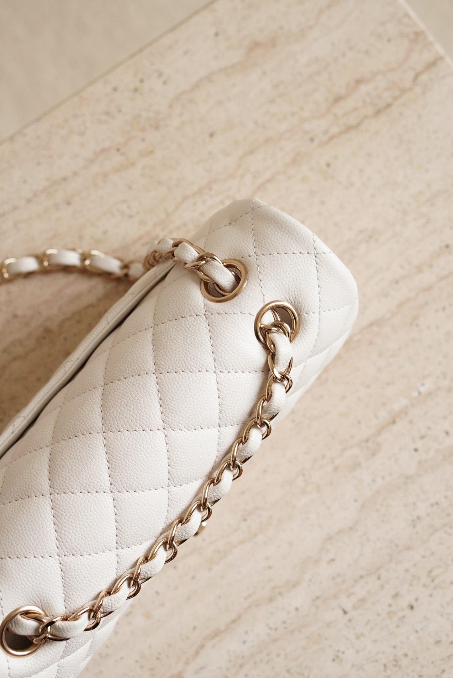 CHANEL CLASSIC SMALL DOUBLE FLAP | WHITE
