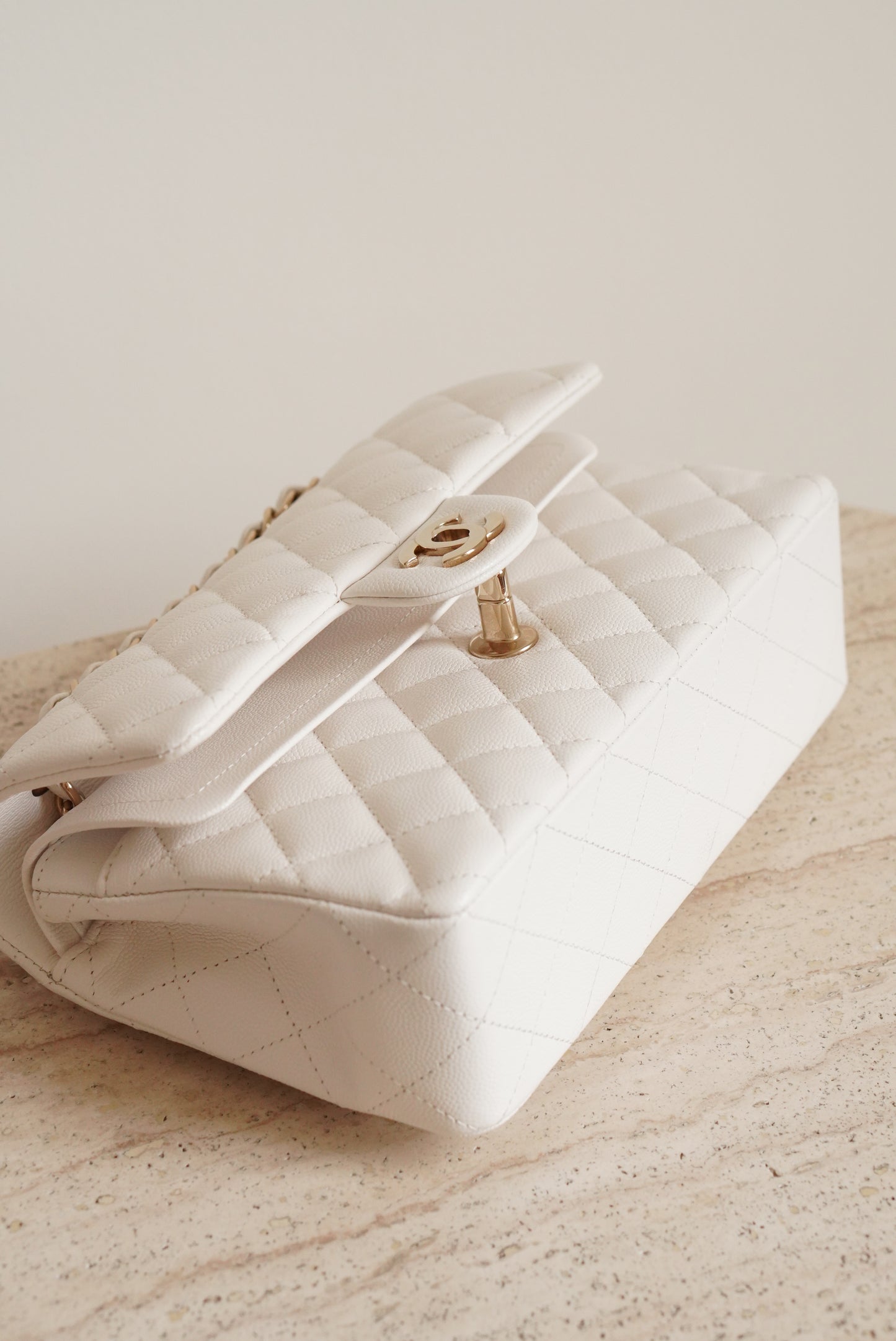 CHANEL CLASSIC SMALL DOUBLE FLAP | WHITE