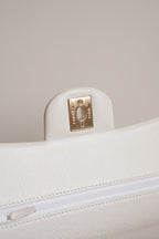 CHANEL CLASSIC SMALL DOUBLE FLAP | WHITE