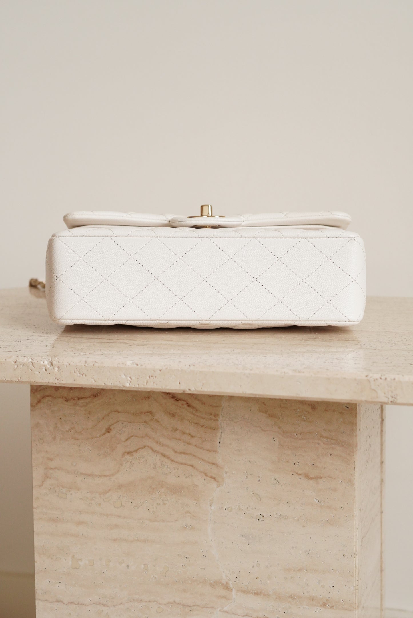 CHANEL CLASSIC SMALL DOUBLE FLAP | WHITE