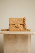CHANEL CLASSIC MINI SQUARE | BEIGE